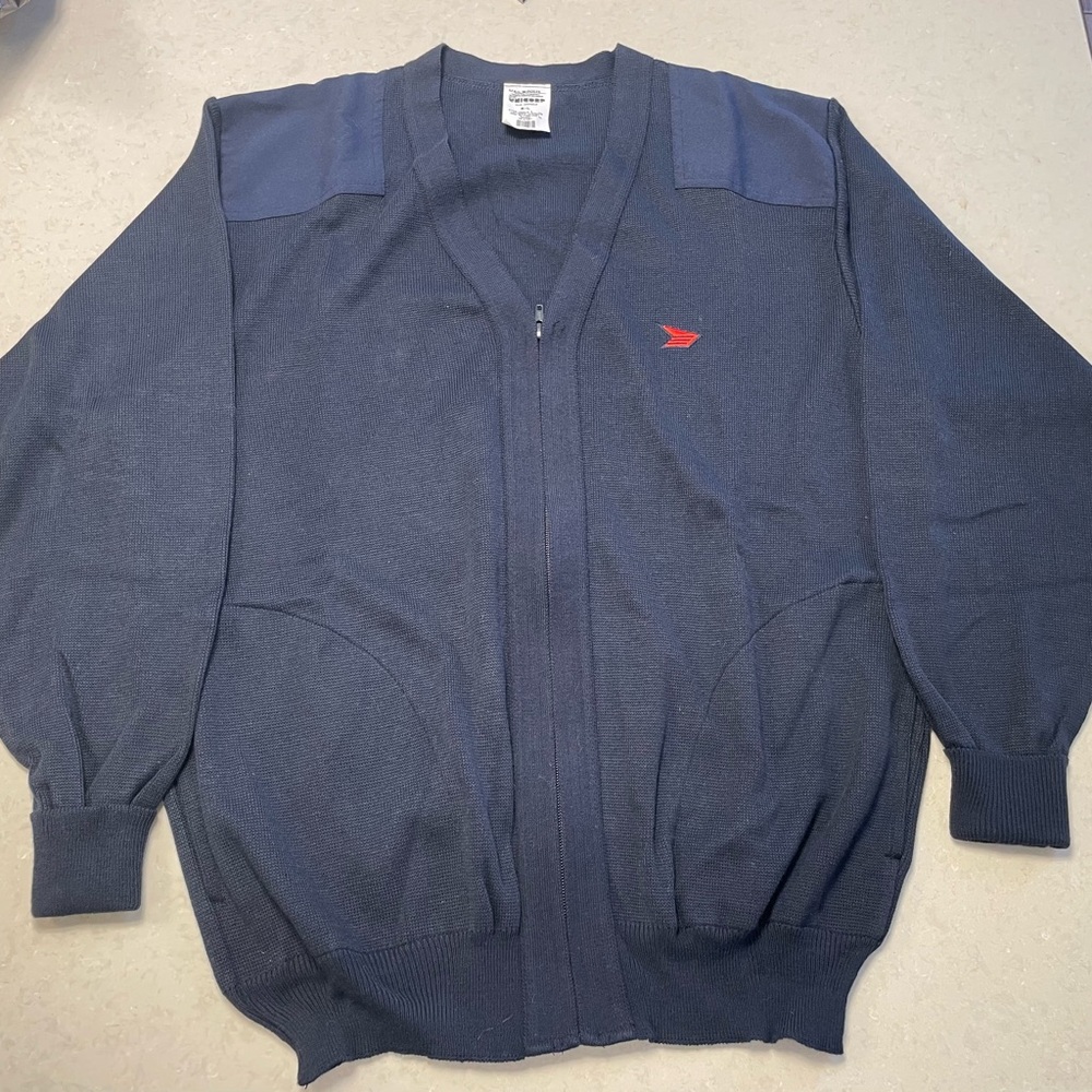 Men's Navy Blue Zip Up Sweater Canada Post Uniform